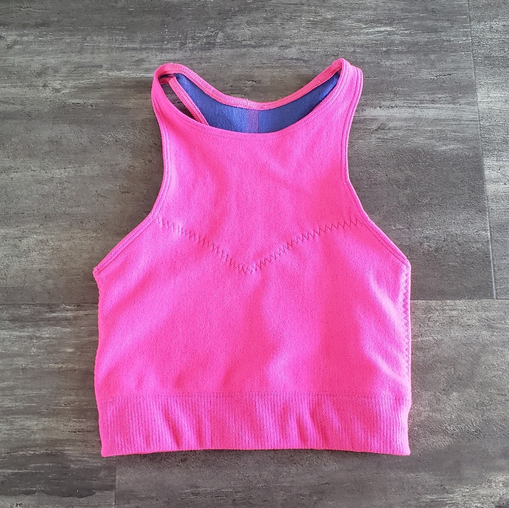 Pink Neon POWER Longline Sport Bra